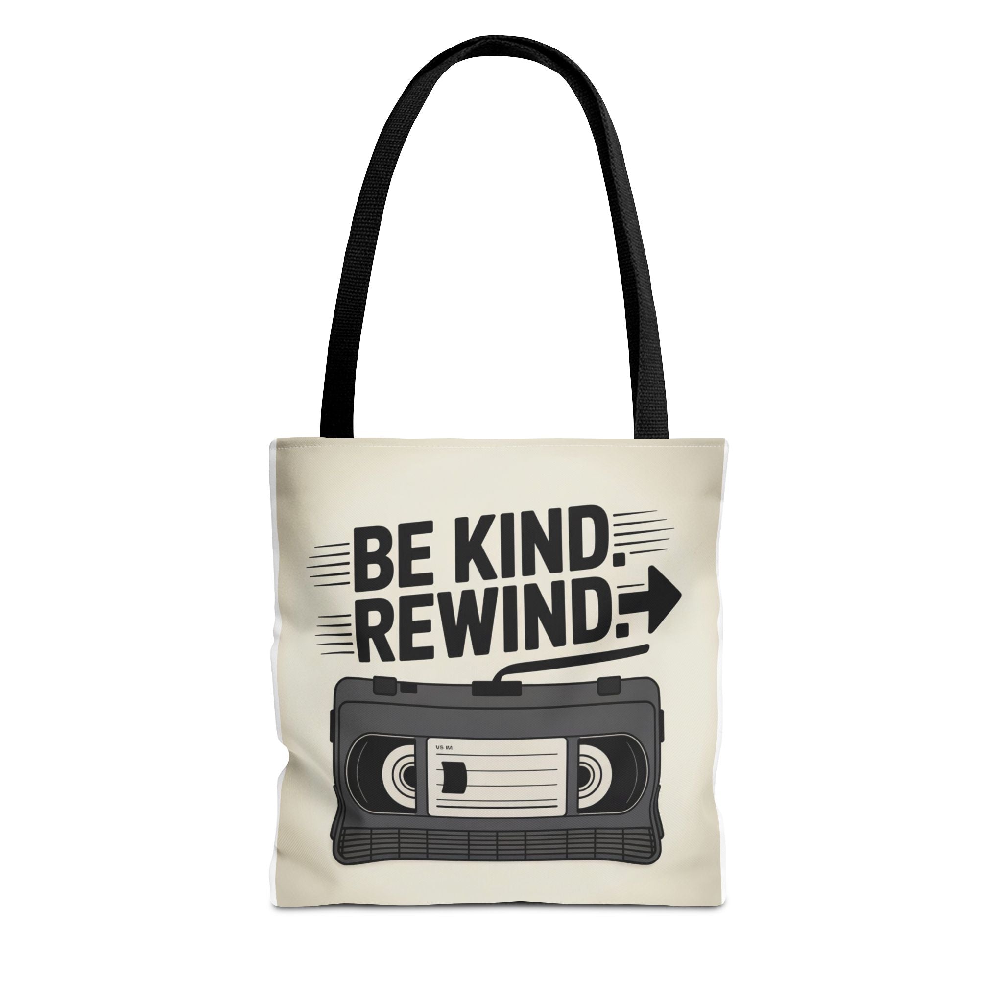 Retro Be Kind Rewind Tote Bag, Fun Eco-Friendly Tote, Gift for Movie Lovers, Shopping Bag, Beach Bag, Perfect for Everyday
